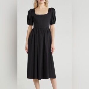 Wayf Short Sleeve Mini Dress Size S in Black NWT